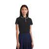 Li-Ning Fitness Series Sports Casual Solid Color Simple Short Sleeve Polo Shirt Women Tops Black APLU158-2