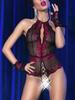 Afylha Black-Fuchsia Open Body - Chilirose - Bodysuits and Harnesses