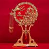 Double-Sided Handmade Bridal Fan for Chinese Style Weddings
