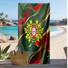 Portugal Fußball Print Strandtuch Schnelltrocknend Super Saugfähig Weiches Badetuch für Schwimmen Strand Reisen Fan Souvenir Geschenk