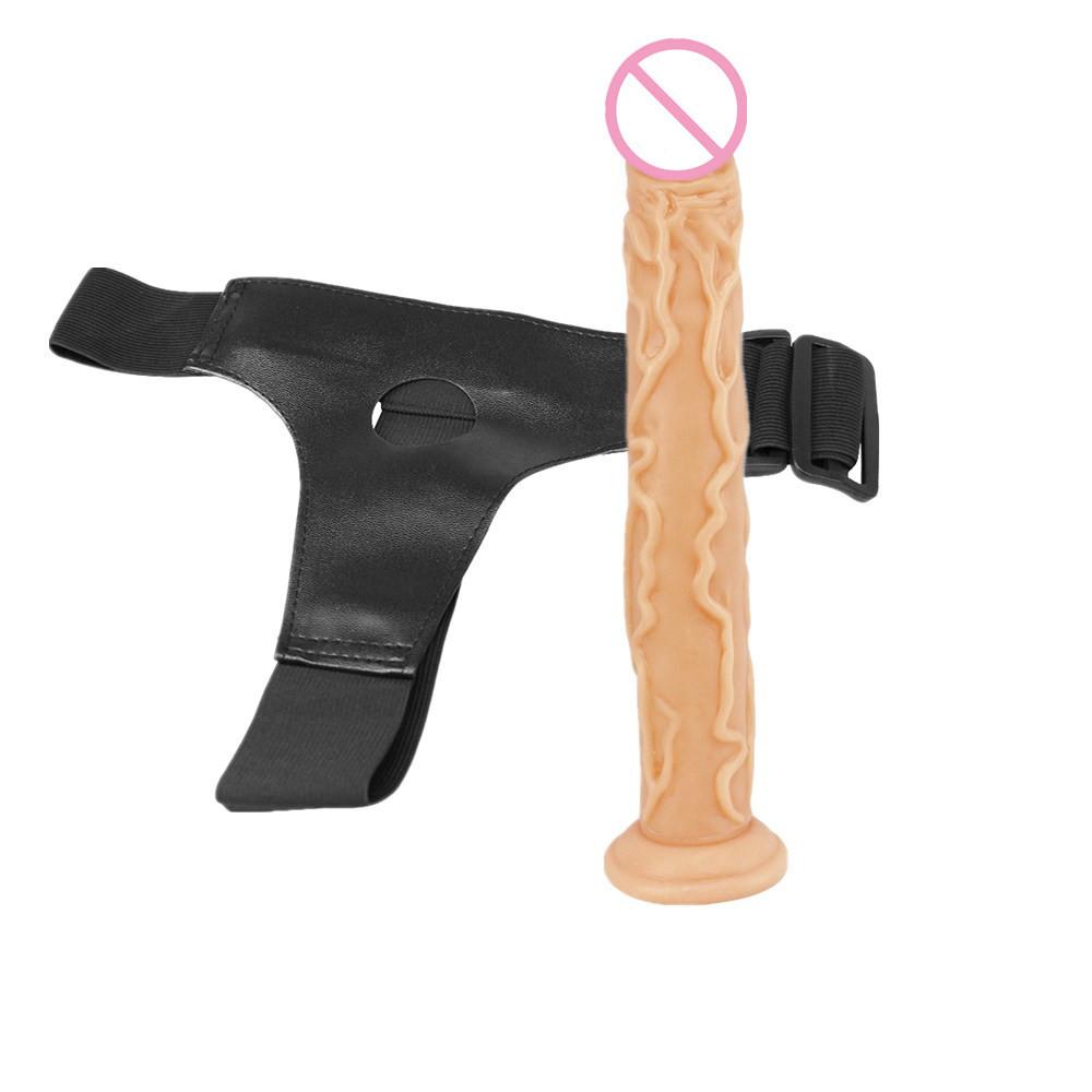 Wearing Leather Pants Without Egg Size Female Dildo Masturbator Adult Pull-up Wearing Penile Products