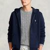 Polo Ralph Lauren FW22 Solid Color Hooded Zip Long Sleeve Sweatshirt Men Sweatshirt Navy-Blue MNPOKNI16822541-410