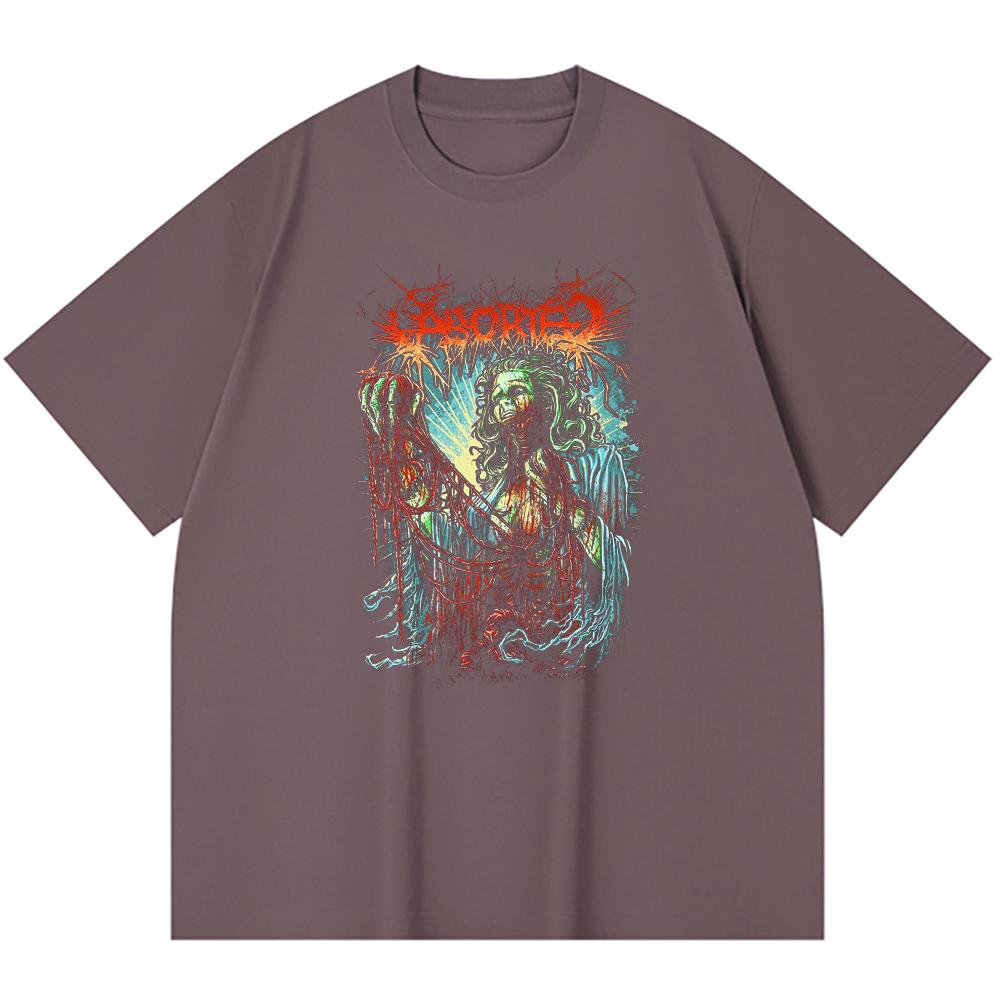 230 g/m² 100% Bavlna T-shirt Heavy Metal Rocková Kapela Tisk Populární Hudby Unisex Těžký Bavlněný T-shirt