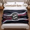 FC Bayern München Bedruckte Flanelldecke Mit Personalisierbarem Namen Weiche Warme Decke Für Schlafzimmer Feiertagsgeschenk