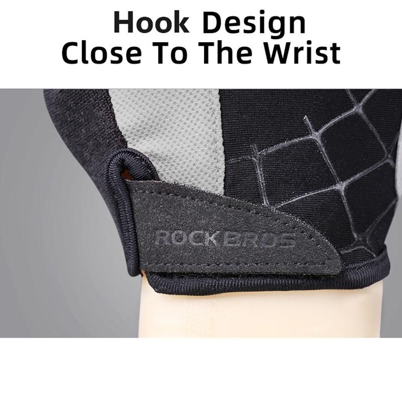 ROCKBROS Short Bicycle Gloves Breathable Shockproof Bike Gloves MTB Road Half Finger Bicycle Gloves Summer Sports Cycling Gloves