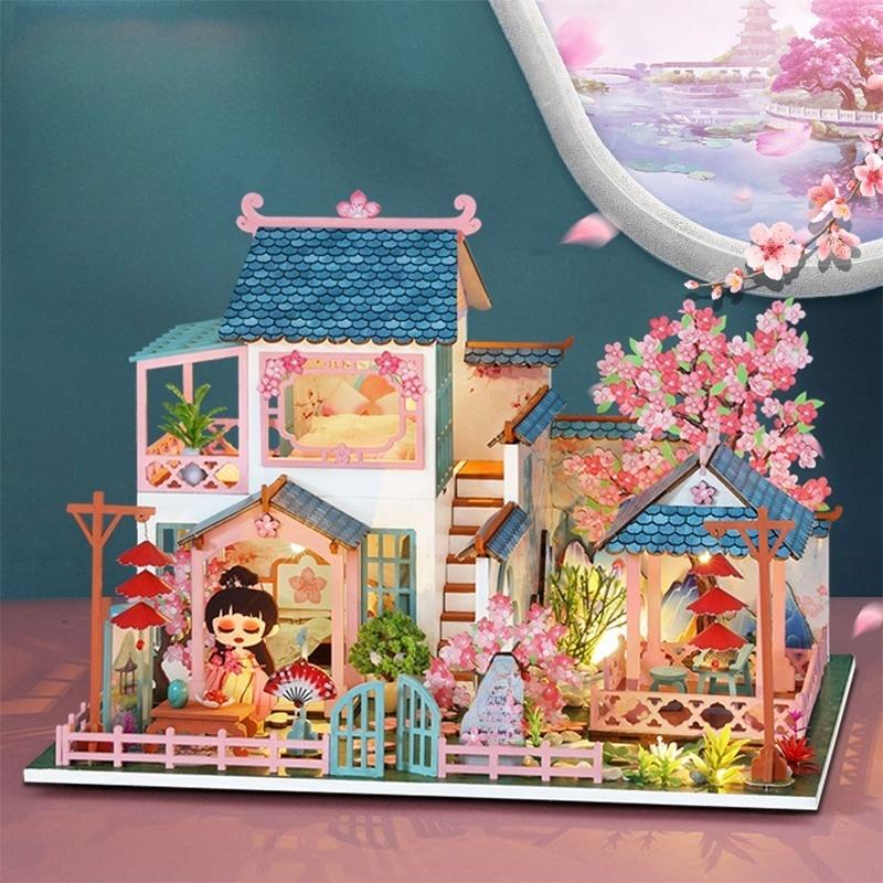 Mini model house set, 3D puzzle, DIY handmade cottage, perfect gift for teenagers and adults for holiday celebrations