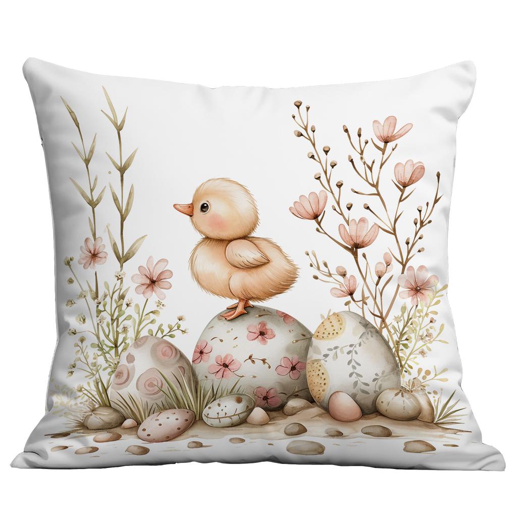Neues Ostern Retro Floral Hase Ei Push Kissenbezug Zuhause Sofa Kissenbezug