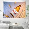 Duvel Bier Anime Wandteppich Hippie Blume Wandteppiche Schlafsaal Dekor Wandbehang Heimdekor