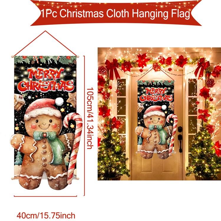 Christmas Hanging Flag Merry Christmas Decorations For Home 2025 Navidad Kerst Natal Noel Xmas Tree Ornaments Supplies Decor