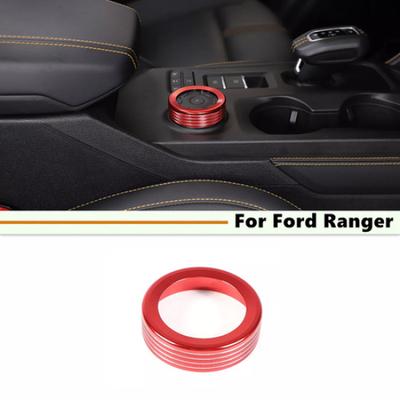 For -2025 Ford Ranger Raptor Red Center Drive Mode Selector Knob Trim Ring