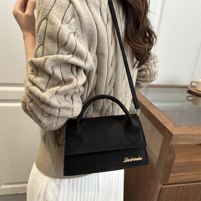 French fashion simple casual high-end shoulder messenger bag women's 2025 four seasons new fashion versatile small square bag