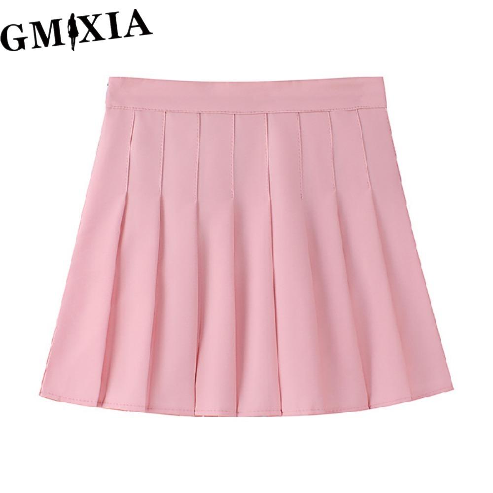 

GMXIA Женская Модная Повседневная Однотонная Юбка с Принтом на Лето Весну M