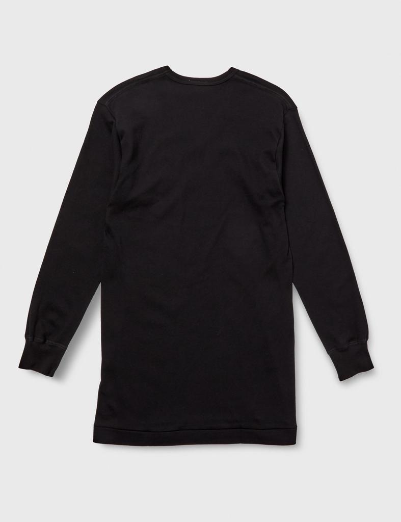 Cottonwarm Long Long Size LL B.V.D. V-Neck T-Shirt, 100% Cotton, V-Neck, Sleeve, Brushed, Men's, Black,