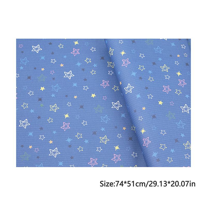 

5 шт. Папір для пакування подарунків на день народження, Різдво, Пакувальний папір для букетів флориста синій