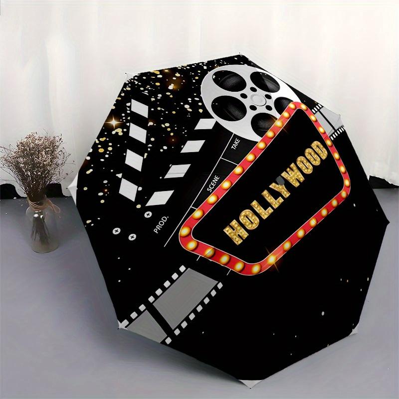 1pc Hollywood Filmstrip Themed High-quality Umbrella,Automatic Opening and Closing Umbrella,Multi-functional Umbrella G0811184