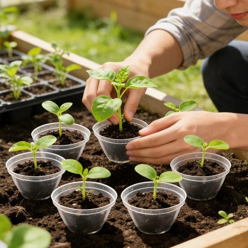 50/300Pcs Transparent Plastic Plant Covers Seedling Trays Hydroponic Containers Home Garden Planting Supplies Nursing Lids