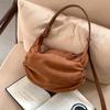 Folded Bag Autumn Women's Versatile Retro Casual Dumpling Bag Fashionable and Simple New Messenger Bag