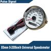 ELING Car Truck Boat Universal  (Pulse Signal) 85mm Speedometer Odometer Speed Gauge 0-120km/h 0-200km/h with Backlight 12V 24V