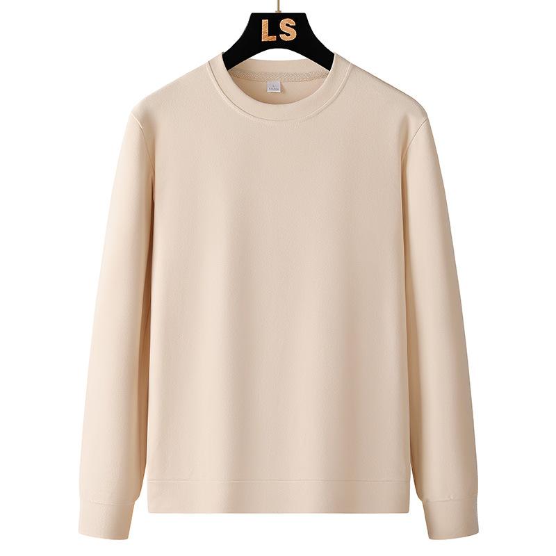 

Мужская осенне-зимняя флисовая толстовка с круглым вырезом и флисовой футболкой с длинным рукавом Корейская версия повседневной толстовки с капюшоном Trend Fashion Base Top 5XL абрикосовый