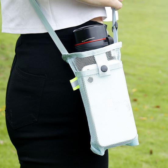 Taška na láhev na vodu s popruhem Síťovaný držák láhve Crossbody Sling Bag Nastavitelný nosič láhve na vodu pro chůzi Sport Turistika Kempování