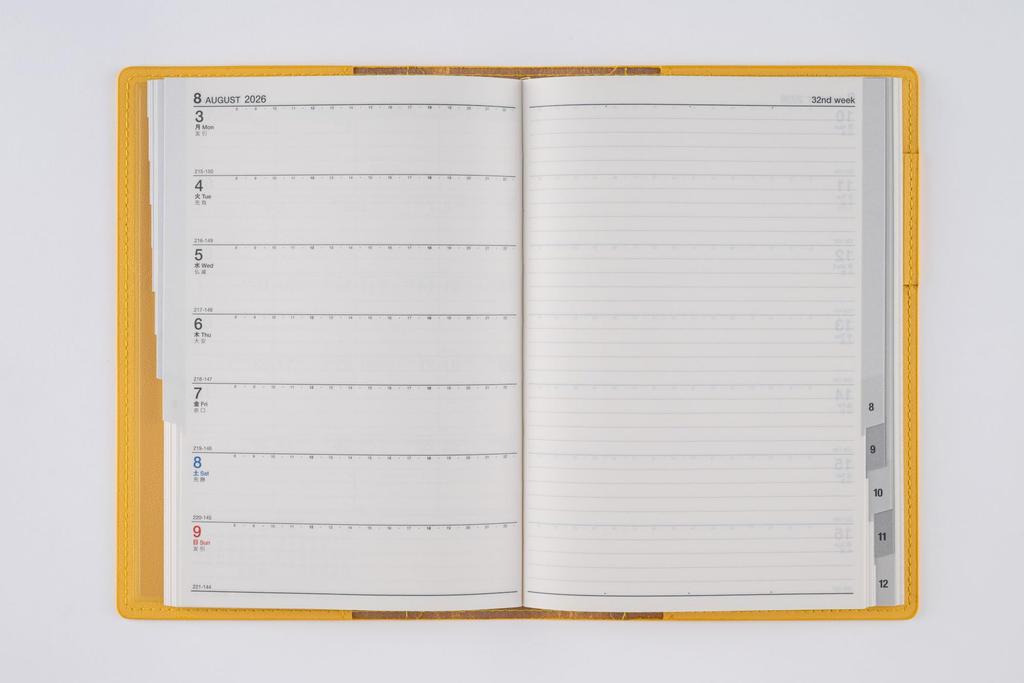 Takahashi 2026 B6 Weekly Charm 2 Mellow Yellow 352 Planner January No. (Starts 2026)