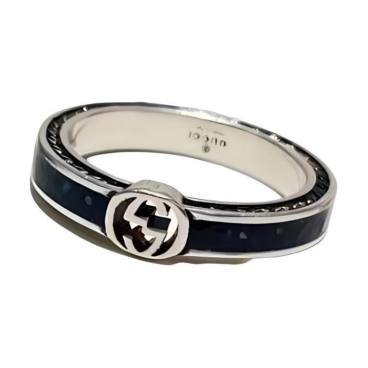 GUCCI Interlocking G Ring Unisex 701620-J8410-1064