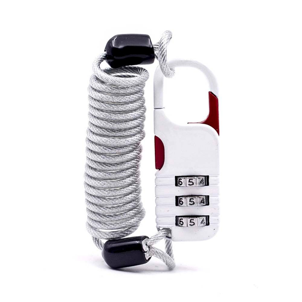 Zinc Aluminum Zinc Zinc Alloy Anti Theft Motorcycle Wire Rope Bicycle Safety Rope Lock  Unisex
