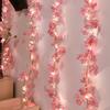 1 Roll, LED Sakura String Lights Courtyard Lights New Year, Christmas, Holiday Decorations, Batteries Not Included (1 X 6.56 Ft 20 LED)