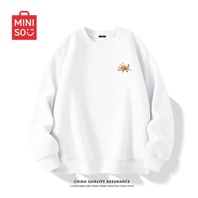 MINISO Men's Casual Heavyweight Round Neck Sweatshirt