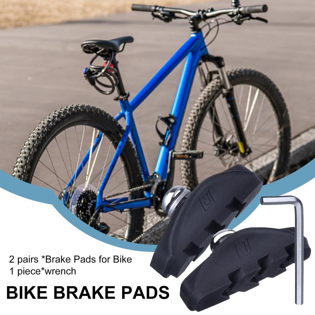 Bremsbeläge Für Fahrrad Fahrrad Bremsbeläge V-Brake Blöcke Komponenten Mit Schraubenschlüssel Für Kinder Erwachsene Männer Training Pendeln Radfahren