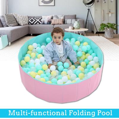 100pcs 47.2x11.8"  Infant Shining Ball Pits Foldable Ball Pool And Plastic Ball Ocean Ball Playpen Toy Washable Folding Fence