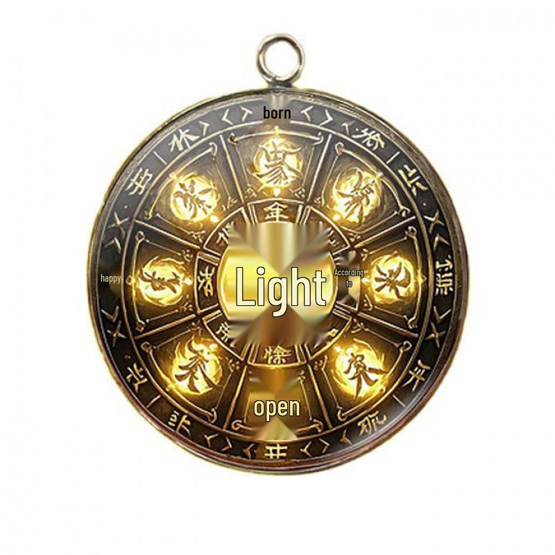 40mm Single-Sided Time Gem Keychain Pendant