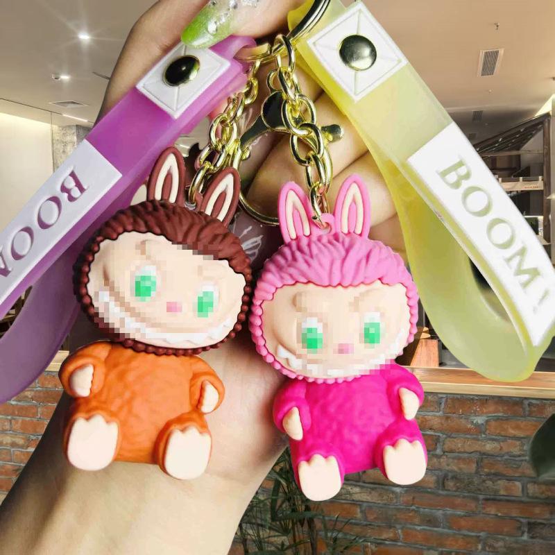 Breloc Miel cu Dinți de Iepure Drăguț Pandantiv pentru Geantă Pandantiv pentru Mașină Cadou Mașină cu Păpușă