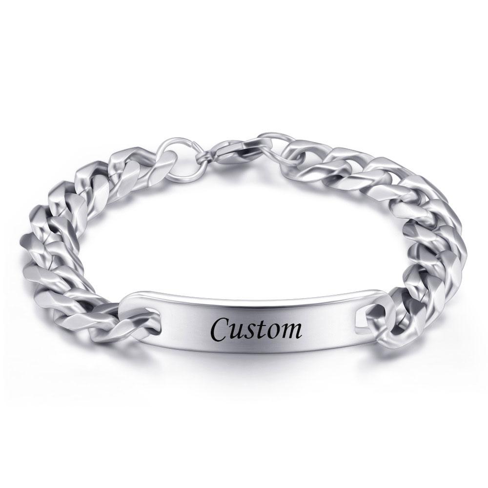 New Fashion Watch Chain 10mm Smooth Titanium Steel Bracelet for Men Customizable Personalized Male Gentleman Business Gift