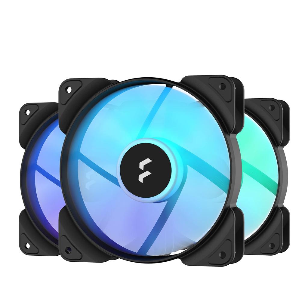 Fractal Design Aspect 12 RGB Black Set PC Case Fan 12cm Daisy Chain Compatible FN1512 3-Piece FD-F-AS1-1206