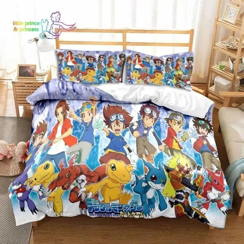 Digimon Anime Bed Linen Collection Single Size Size Single Size Full Queen Size King Size Size Bed Collection Adult Kid Bedroom Adventure Monster