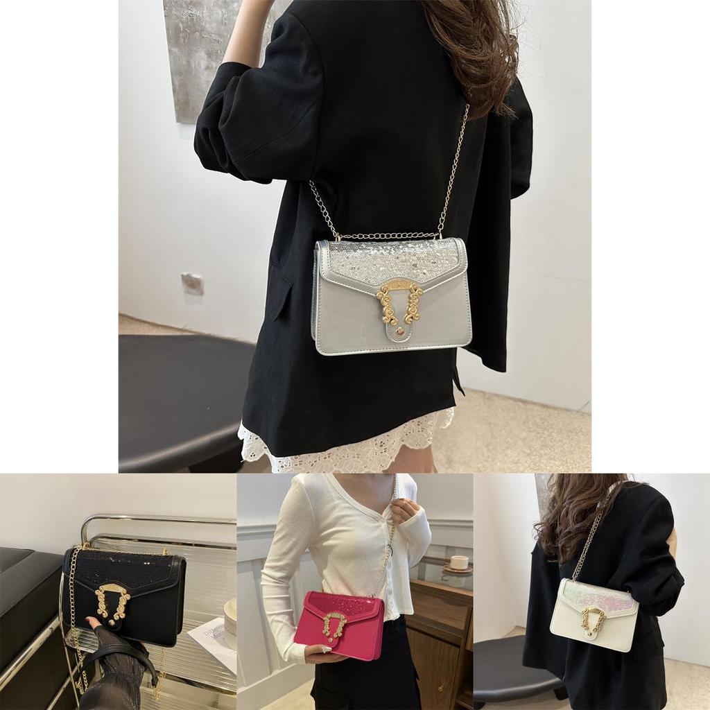 Stylish Chain Shoulder Bag For Women Trendy Small Square Bag With Multiple Colors