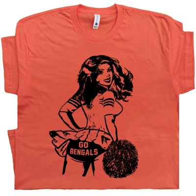 Go Bengals T-Shirt Vintage Bengals Shirt Football Cheerleader Retro Throwback