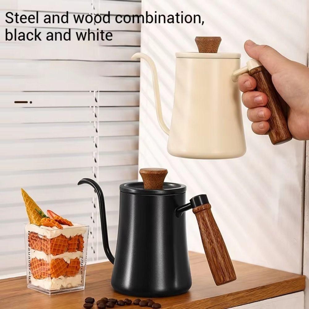 550ml/850ml Goose Neck Coffee Pot Stainless Steel Long Narrow Drip Carafe Outdoor