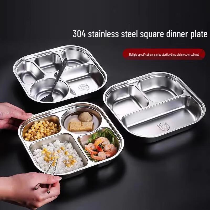 Lijia 304 Stainless Steel 5-Compartment Meal Tray