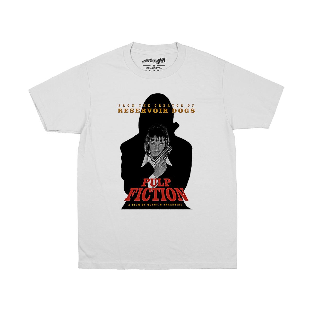 Pulp Fiction T Shirt Movie Reservoir Dogs The Hateful Eight Travolta Tarantino Loose Cotton Short Unisexs Tops Clothing Shirt S