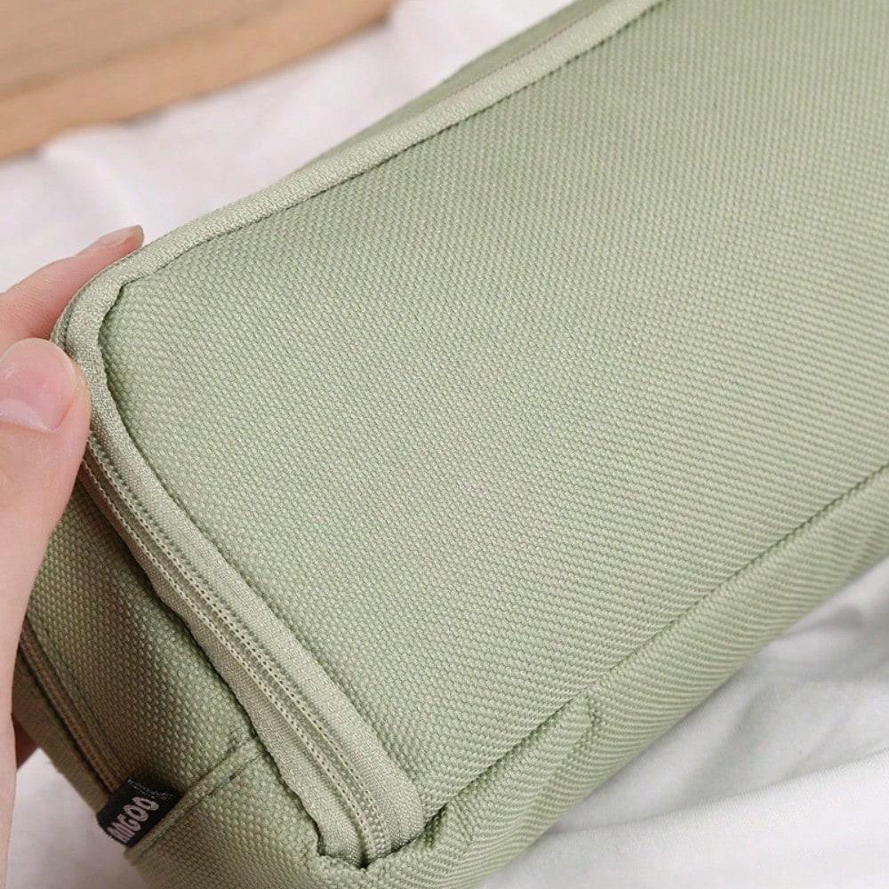 Einfaches Wind-Doppelfenster-Federmäppchen Studentisches multifunktionales Aufbewahrungs-Federmäppchen Große Kapazität tragbar, Schreibwarentasche