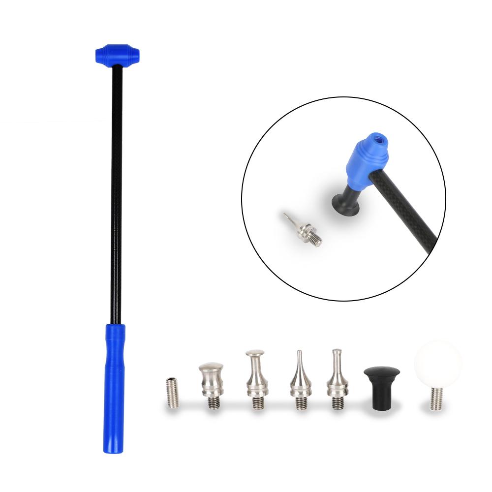 Car Dent Repair Tool with Carbon Fiber Handle Car Accessory Auto Body Repair Kit Titanium Alloy Tapper Hammer Portable M8 Screw