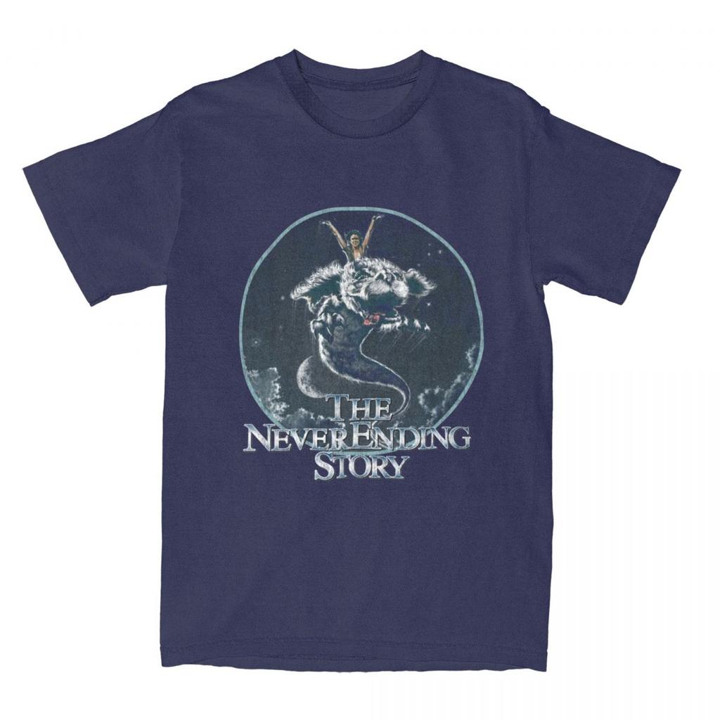 Men TShirt The Neverending Story TShirts Fashion Falkor Beach Tee Shirt Y2K Fun Printed Cotton Clothes Plus Size 6XL