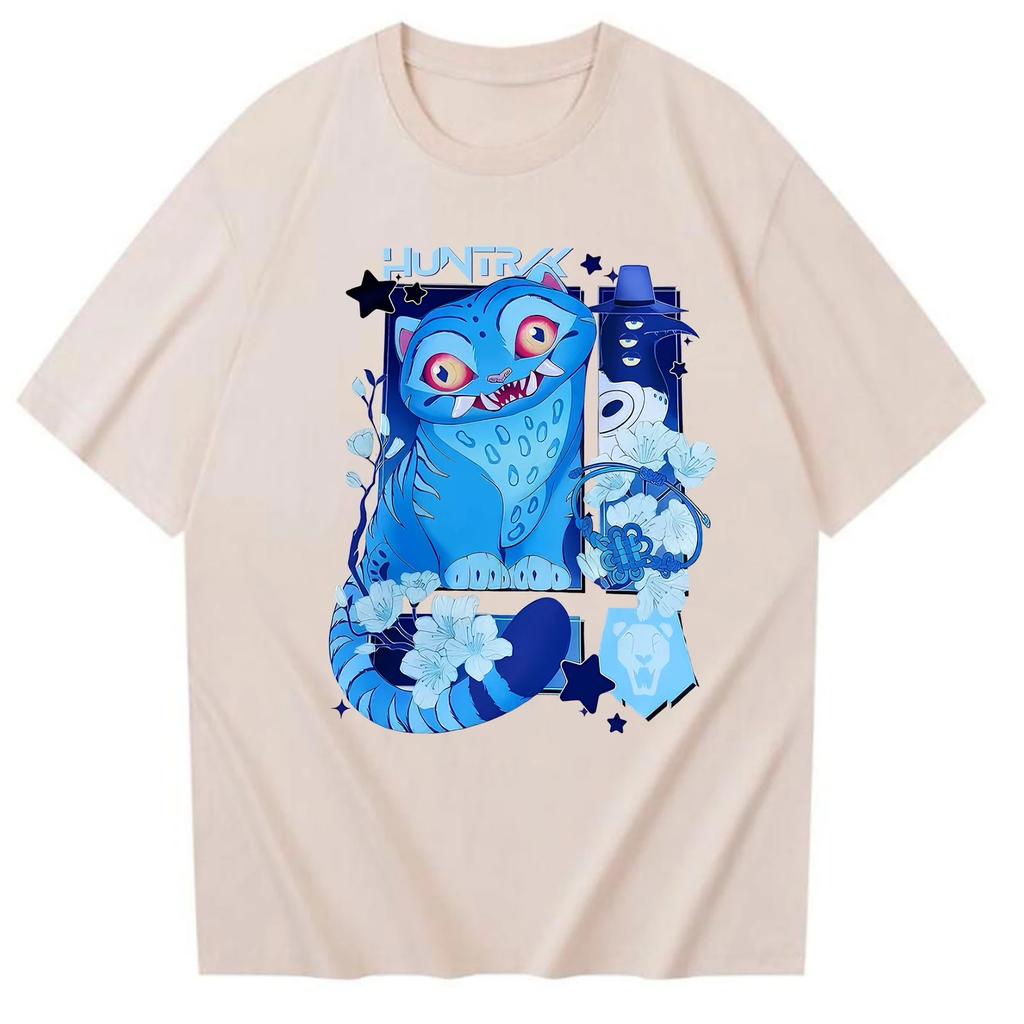 KPop Demon Hunters Derpy Tiger 2025 New Movie Harajuku O-neck Casual Shirt Gift Women Hip Hop Retro Fashion T-shirt Casual Tops