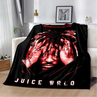 Juice WRLD Légende Rapper Art d'Album Impression Double Face Couverture Douce Confortable pour Maison Chambre Lit Canapé Voyage Pique-nique Cadeau