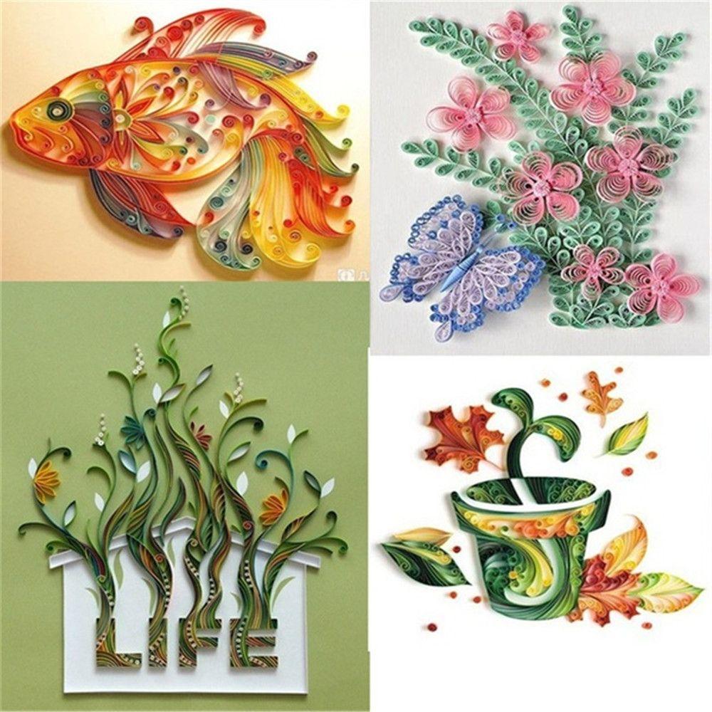 3/5/7/10mm Kreatives DIY Handwerk Handgemacht Einfarbige Origami Werkzeug Quilling Papier