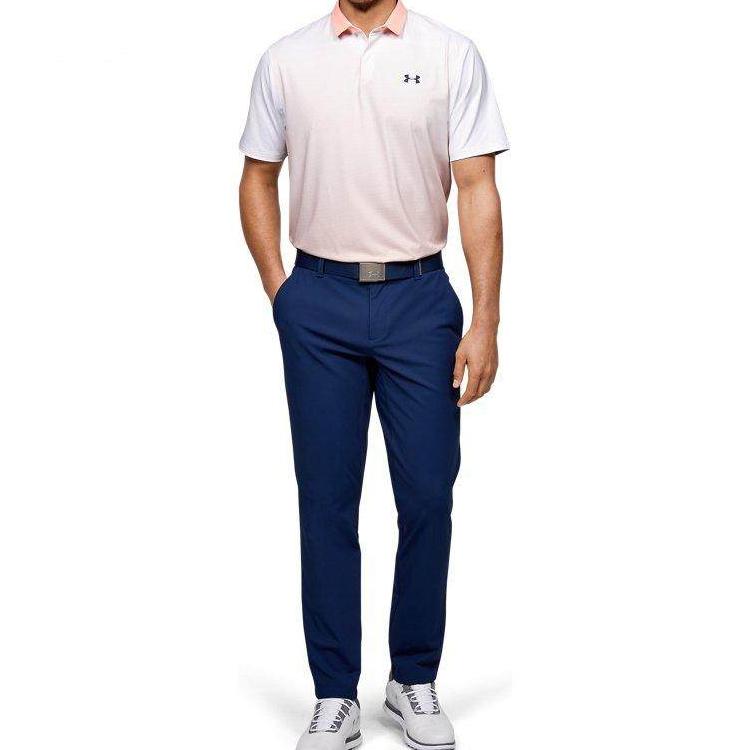 Under Armour Iso Chill Polo Shirts Men's White Polo Collar Moderate Straight Fit 1353821-100