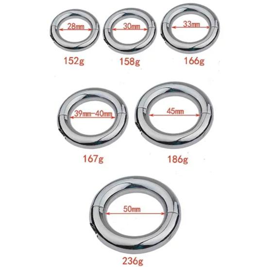 Omezování varlat mužského šourku Těžké kroužky penisu na penis Kovové zařízení cudnosti Natahovač míčků Sexuální hračky pro muže Gay Zpožděná ejakulace