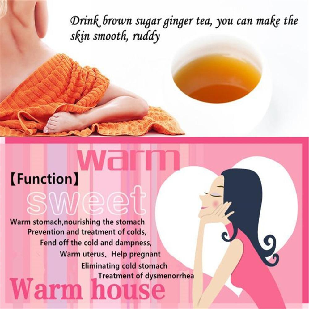 Brown Sugar Ginger Tea Candy Instant Warming Drink for Women Health